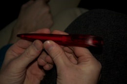 Closeup of the Castlevania pen